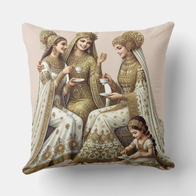 Coussin artistique de conception ethnique (Verso)