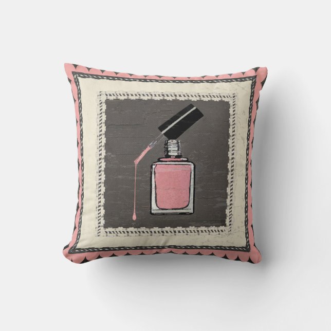 coussin artistique polonais à ongles, l'artiste Ka (Recto)