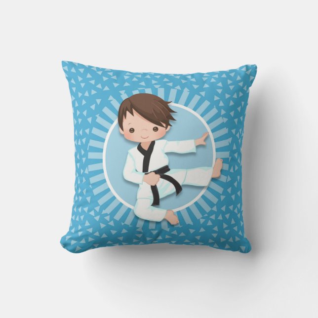 Coussin Arts martiaux de Brown Hair Karate (Recto)