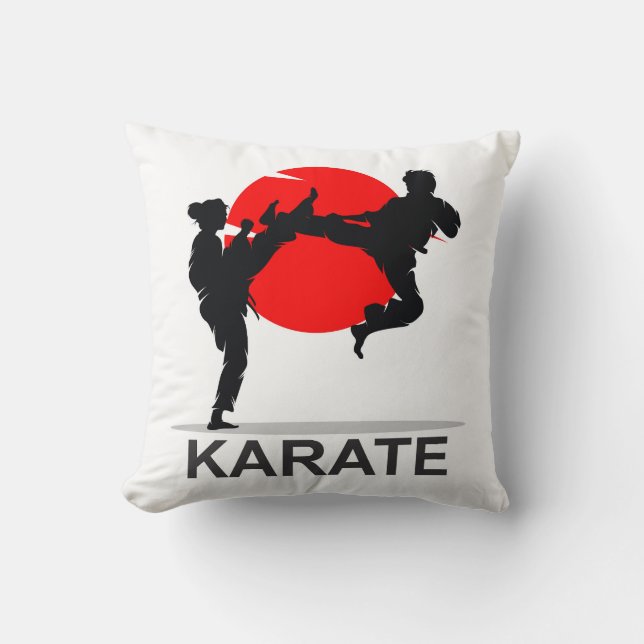 Coussin Arts martiaux Karate Combat Combattez ou Sparring (Recto)