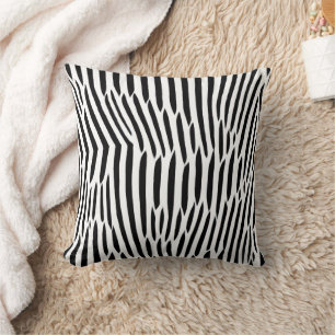 Coussin Artsy Abstrait noir et blanc