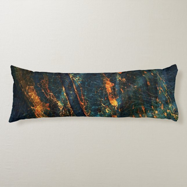 Coussin Artsy de corps en métal abstrait (Devant)