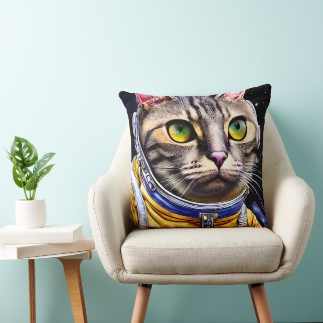 Coussin Artwork de chats d'astronautes (Chaise)