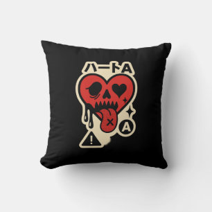 Coussin As of Hearts — Drip-Heart Katakana (Poker Street)