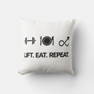 Coussin Ascenseur. Manger. Recommencer. - Conception de la
