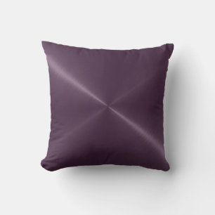 Coussin Aspect métallique en acier inoxydable violet métal