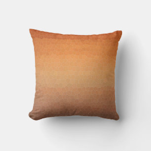 Coussin Aspect Mosaïque Ombre Gradient Orange Sunset