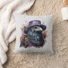 Coussin Assistant Aquarelle Raven Bird