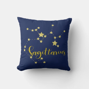 Coussin Astrologie Sagittaire avec constellation d'étoiles