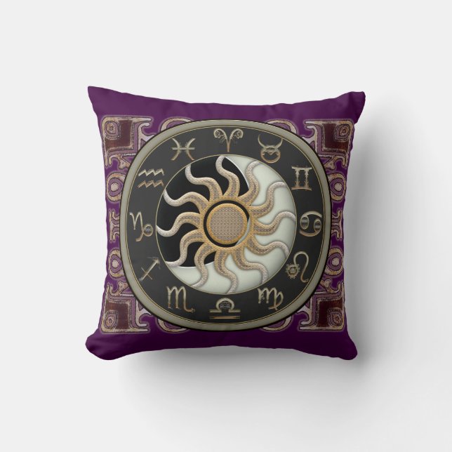 Coussin Astrologie Sun et lune (Recto)