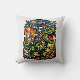Coussin Astronaute chevauchant un T-Rex – Dinosaure spatia