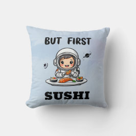 Coussin Astronaute mangeant du Sushi