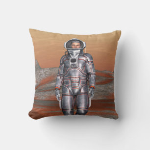 Coussin Astronaute Mars - Explorateur de l'espace sur une