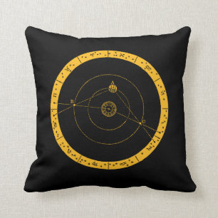 Coussin Astronomie de la Lune Vintage Sciences de la Geek 