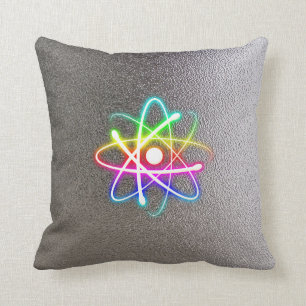 Coussin Atom brillant coloré   Cadeaux Geeks