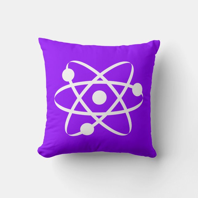 Coussin Atom violet violet (Recto)