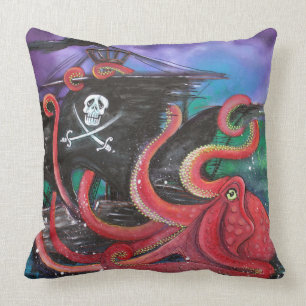 Coussin Attaque de bateau de pirate