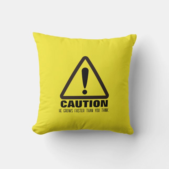 Coussin Attention ! Amusante première fête d'anniversaire  (Recto)