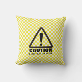 Coussin Attention ! Amusante première fête d'anniversaire 