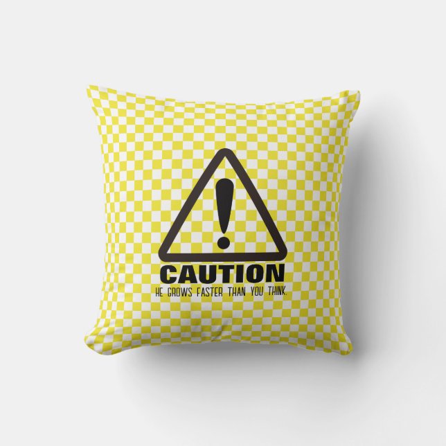 Coussin Attention ! Amusante première fête d'anniversaire  (Recto)