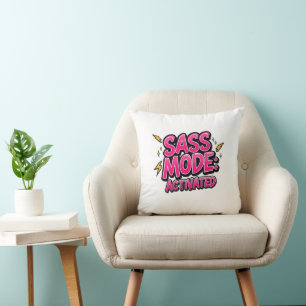 Coussin Attitude Sassy et Art Pop Audacieux