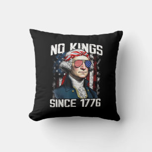 Coussin Aucun roi en Amérique Regard graphique patriotique