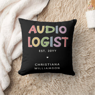 Coussin Audiologiste personnalisé Audiologie Diplôme Cadea