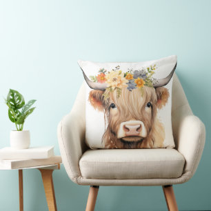 Coussin Audrey Cow 20x20 Jeu d'oreiller