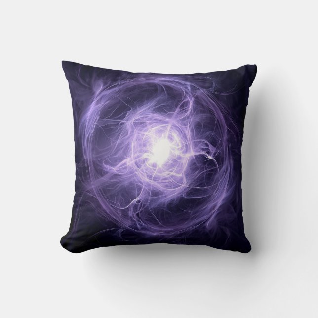 Coussin Aura Abstraite : forme d'énergie Kirlian (Recto)