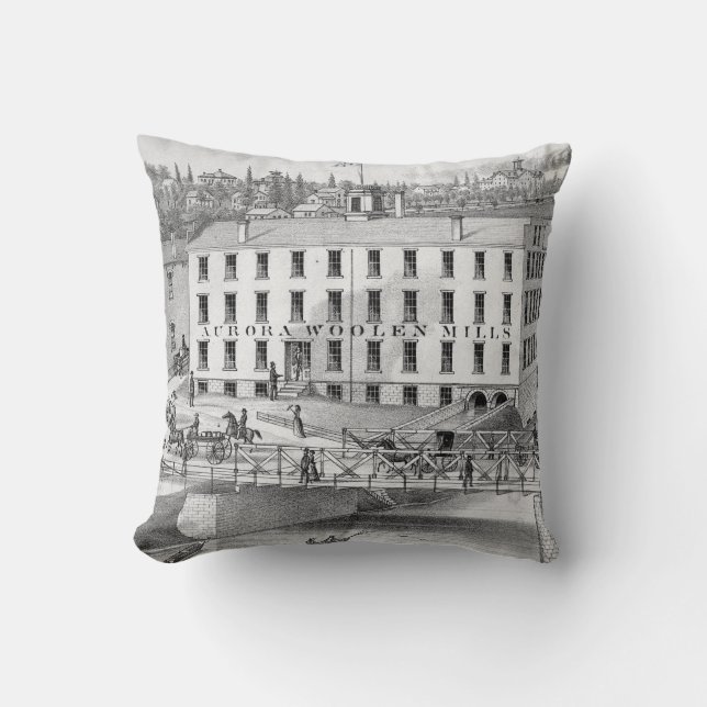 Coussin Aurora Illinois Woolen Mills 1871 (Recto)