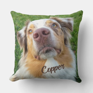 Coussin Australian Shepherd Dog Photo Nom personnalisé