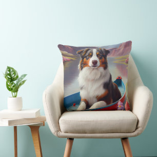 Coussin Australian Shepherd on Paddle : Une aventure Pitto