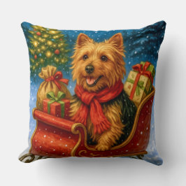 Coussin Australian Terrier Holiday