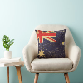 Coussin Australie Drapeau Vintage