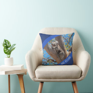 Coussin Australie Koala dans un arbre, Accent bleu personn