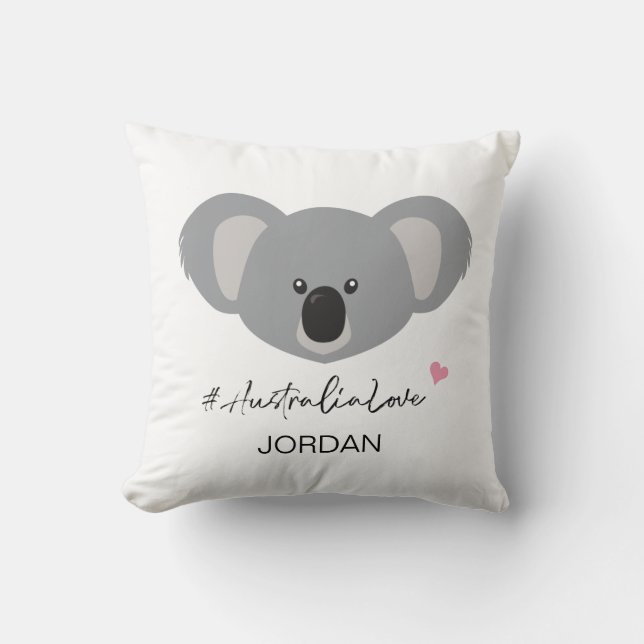 Coussin Australie personnalisée Love Cute Koala Baby (Recto)