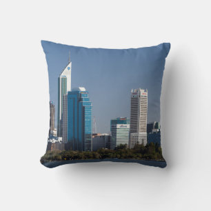 Coussin Australie, Perth, ligne d'horizon de la ville depu