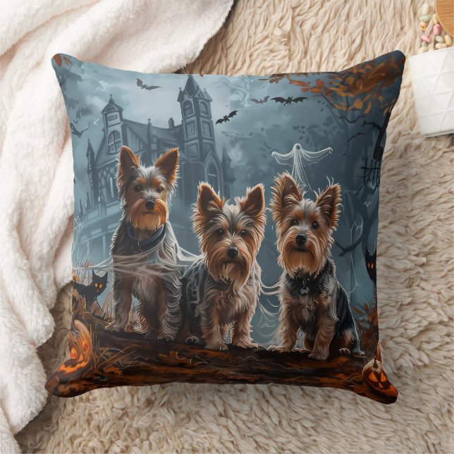 Coussin Australien Terrier Halloween nuit chien délice (Couverture)