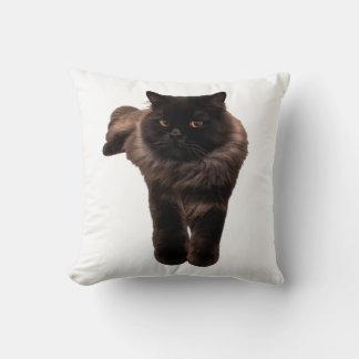 Coussin Autocollant Chat Noir à Poils Longs Fluffy - Mon C