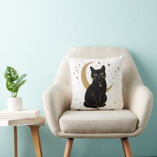 Coussin Autocollant de chat noir