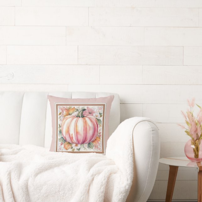 Coussin Automne Citrouille Floral (Canapé)
