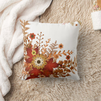 Coussin Automne de la couronne avec Fleurs