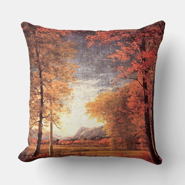Coussin Automne en Amérique, comté d'Oneida, New York, (Recto)