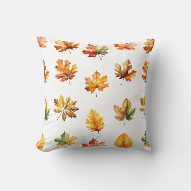 Coussin Automne Feuilles Baby shower (Recto)
