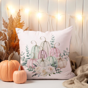 Coussin Automne Floral Citrouille Thanksgiving