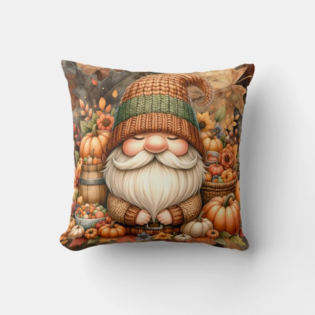 Coussin Automne Gnome (Recto)