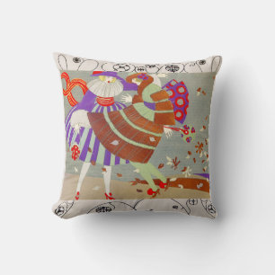 Coussin AUTOMNE QUITTE DANS LE VENT / BEAUTÉ Fissures géom