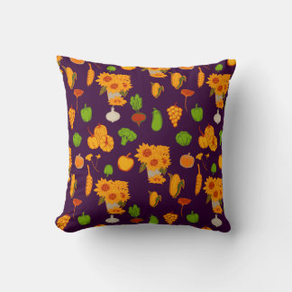 Coussin Automne Récolte Saine Veggie Et Fruits