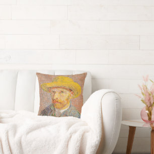 Coussin Autoportrait de Vincent Van Gogh peinture impressi