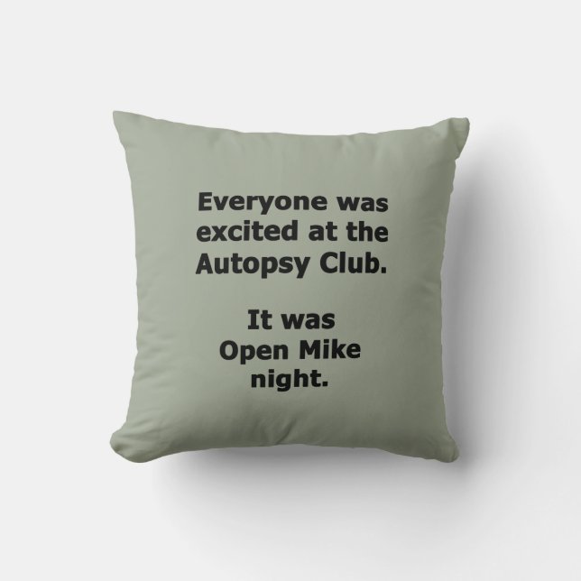 Coussin Autopsie Club (Recto)